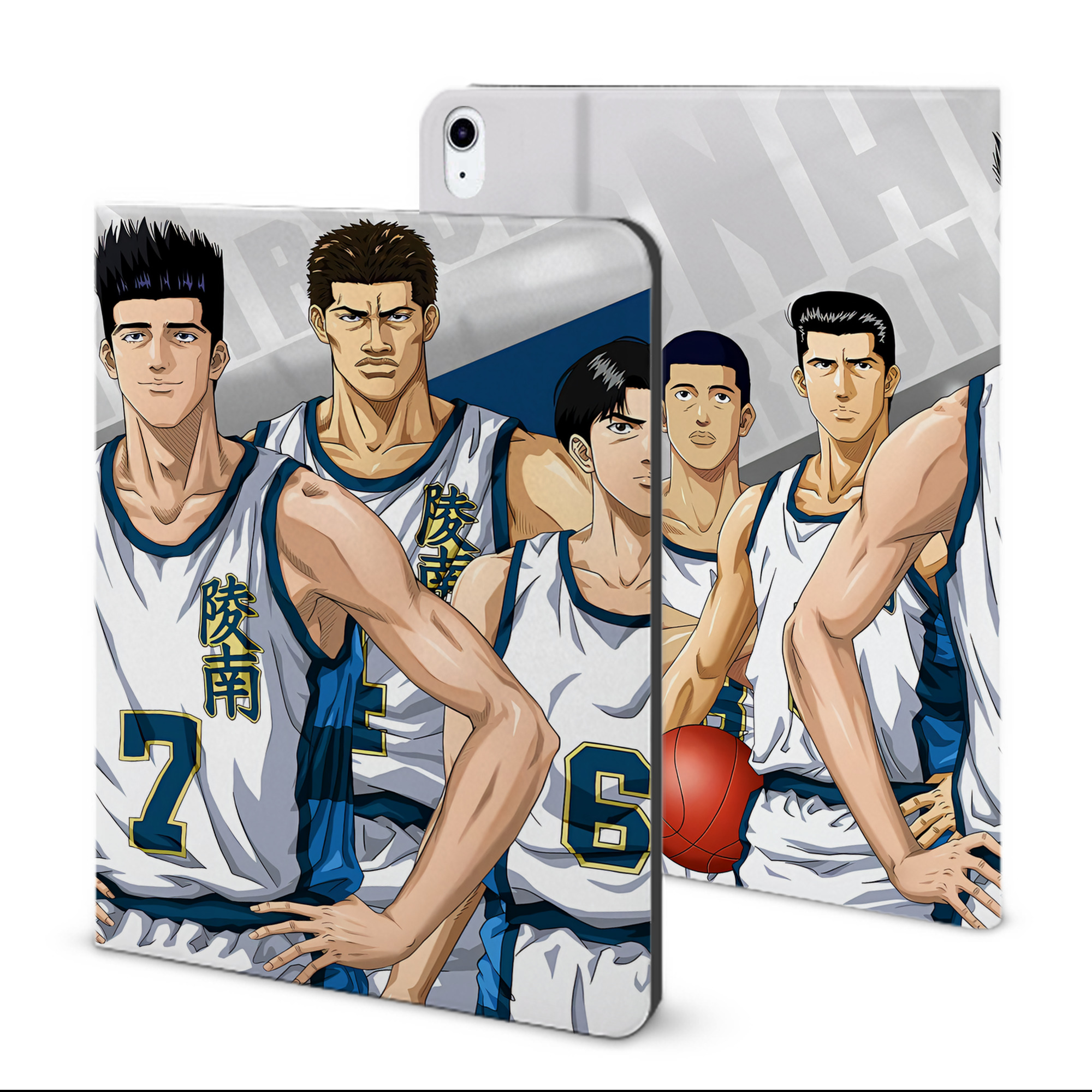 （画像用） SLAM DUNK／スラムダンク IPad ケース ブック型 PUレザー TPU 耐衝撃 軽量 薄型 ペン収納なし 全面保護 IPad 各モデル対応